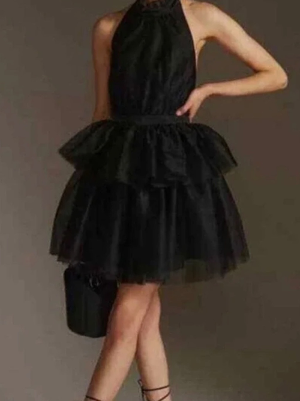 Hutch Tulle Halter Mini Dress